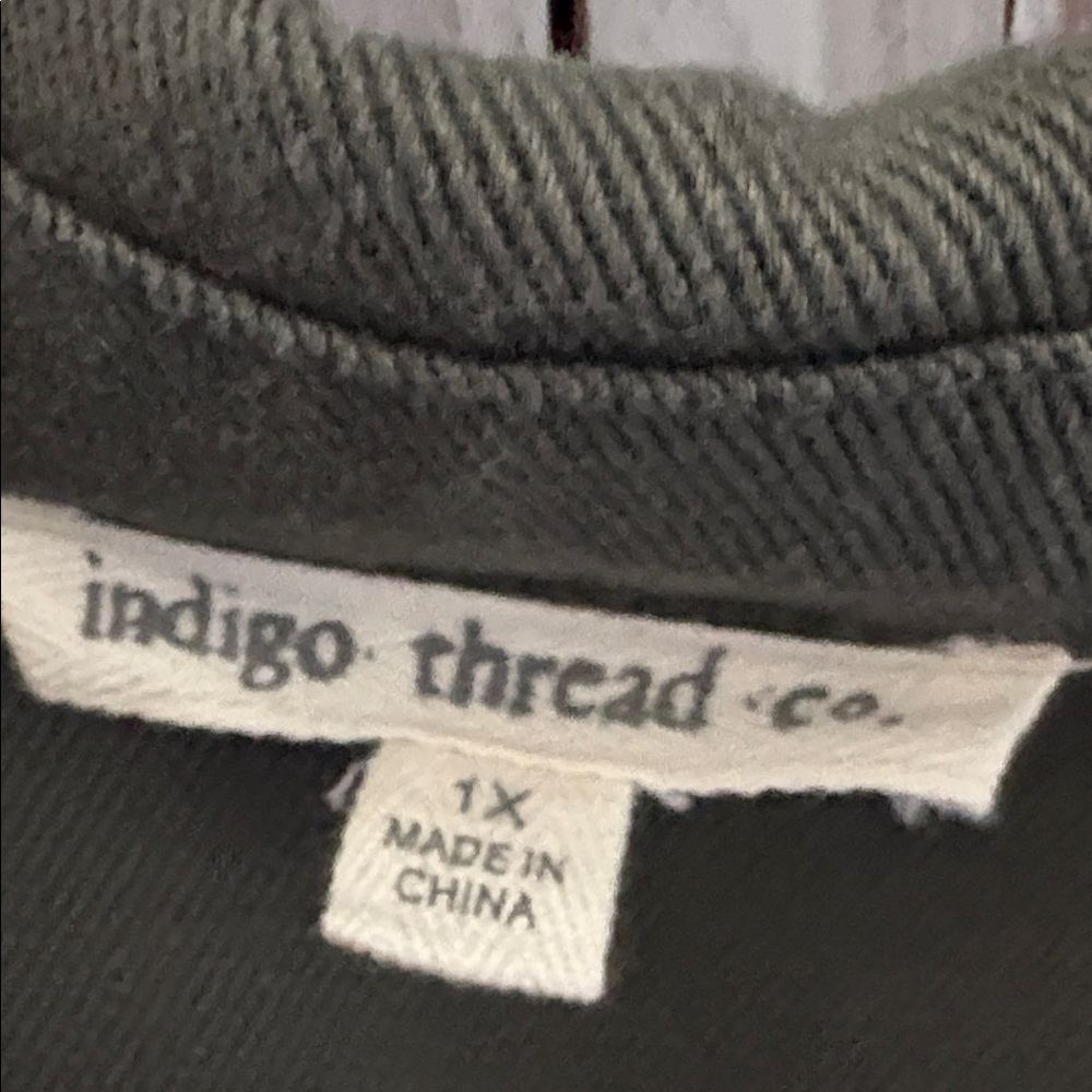 Olive Green Jean Jacket - Picture 4 of 6